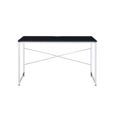 47 Inch Writing Desk In Silver and Black