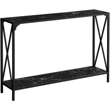 48 Inch Black Marble Black Hall Console