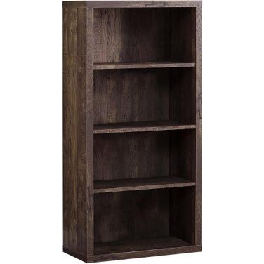 48 Inch Bookcase In Brown Reclaimed Wood Look With Adjustable Shelves