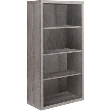 48 Inch Bookcase In Dark Taupe With Adjustable Shelves