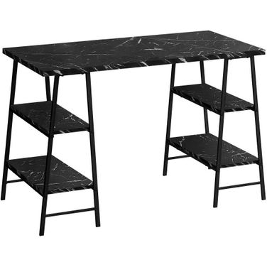 48 Inch Computer Desk In Black Marble Look I 7528