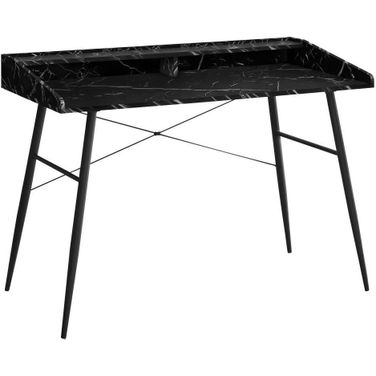48 Inch Computer Desk In Black Marble Look I 7542
