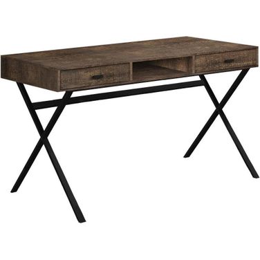 48 Inch Computer Desk In Brown Reclaimed Wood I 7447