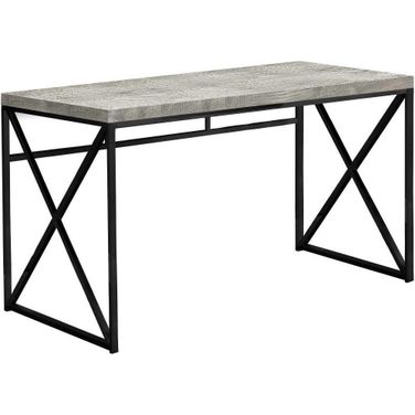 48 Inch Computer Desk In Grey Reclaimed Wood I 7451