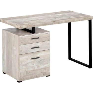48 Inch Computer Desk In Taupe Reclaimed Wood I 7410