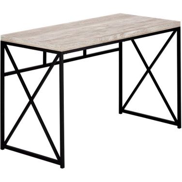 48 Inch Computer Desk In Taupe Reclaimed Wood I 7452