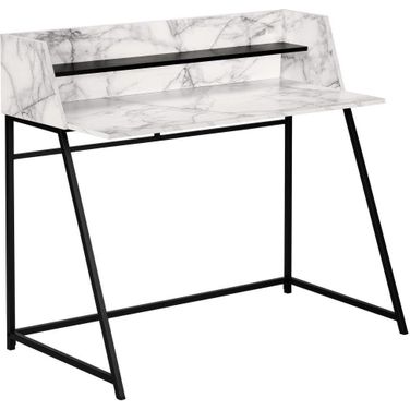 48 Inch Computer Desk In White Marble Look I 7549