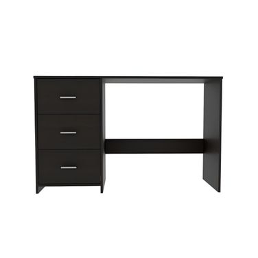 48 Inch Computer Desk with Three Drawers In Black