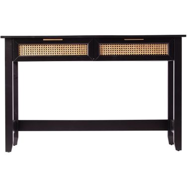 48 Inch Console Table and Drawers In Black