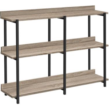 48 Inch Dark Taupe And Black Metal Console