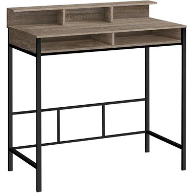 48 Inch Dark Taupe And Black Standing Height Compter Desk