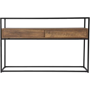 48 Inch Glass Frame Console Table with Storage with Storage In Clear and Black