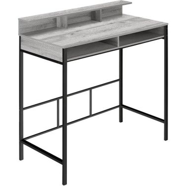 48 Inch Grey And Black Standing Height Computer Desk