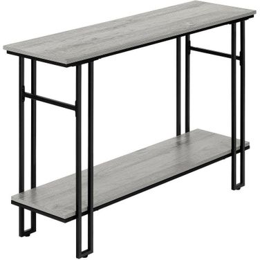 48 Inch Grey Black Metal Hall Console I 3576