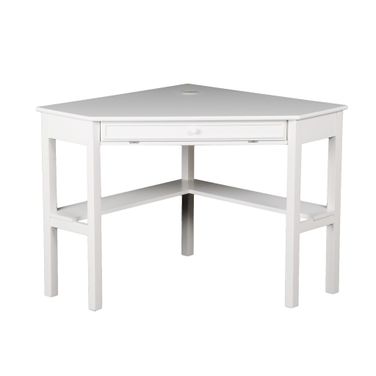 48 Inch Solid Wood Corner Writing Desk In White