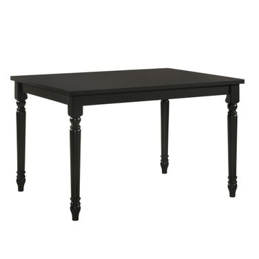 48 Inch Solid Wood Dining Table In Black