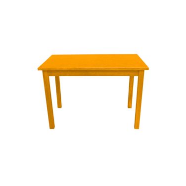 48 Inch Solid Wood Dining Table In Goldenrod