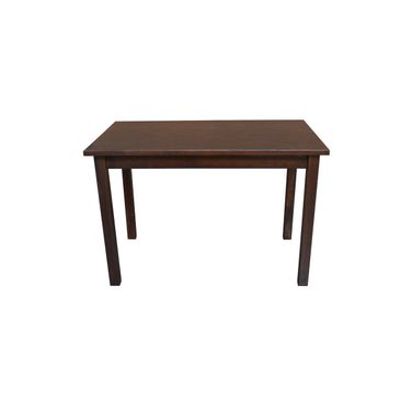 48 Inch Solid Wood Dining Table In Raw Umber