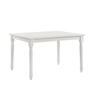 48 Inch Solid Wood Dining Table In White