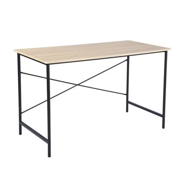 48 Inch Wood Computer Desk In Black and Brown
