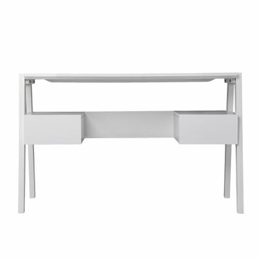 48 Inch Writing Desk with Two Drawers In White