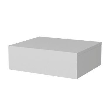 5 Inch Wood One Drawer Floating Nightstand In White