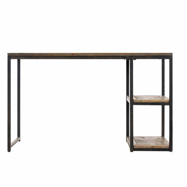 50 Inch Solid Wood Writing Desk In Black and Brown
