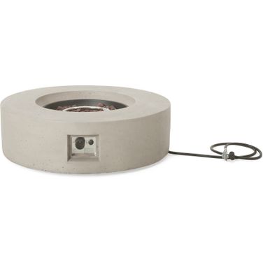 50000 Btu Round Outdoor Fire Table with Tank In Light Grey