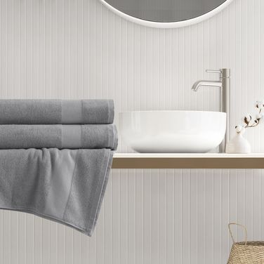 500Gsm Plush 2Pc XL Towel Set In Charcoal