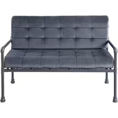51 Inch Velvet Loveseat In Gray