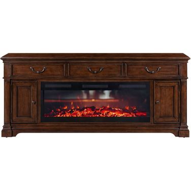 512 84 Inch Console with Fire FTS In Brown