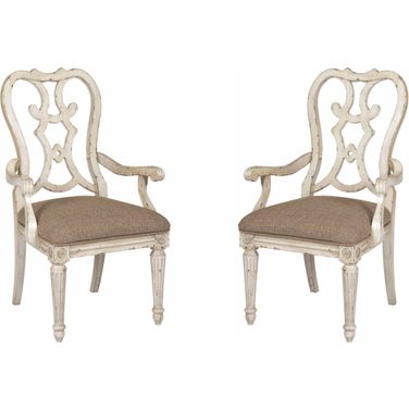 Southbury Parchment Cortona Arm Chair Set of 2