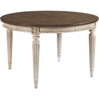 Southbury Fossil and Parchment Extendable Round Dining Table