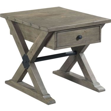 Reclamation Place Sundried Natural Rectangular Drawer End Table