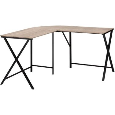 55 Inch Computer Desk Corner In Dark Taupe