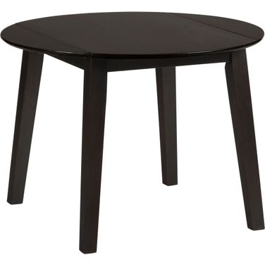 Simplicity Round Drop Leaf Table In Espresso Brown