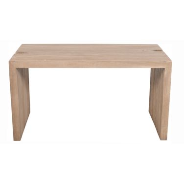 56 Inch Reclaimed Wood Sled Writing Desk In Ivory