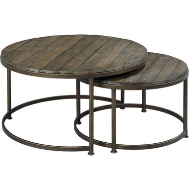 Leone Weathered Barn Round Cocktail Table