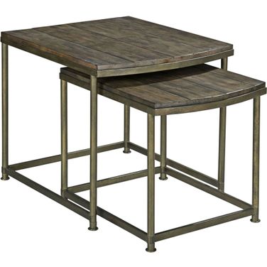 Leone Weathered Barn Nesting End Table
