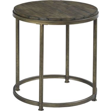 Leone Weathered Barn Round End Table