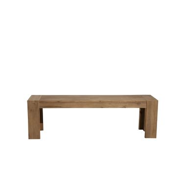 58 Inch Distressed Solid Wood Dining Bench In Natural