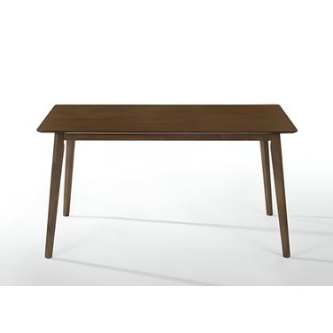 59 Inch Solid Wood Dining Table In Brown