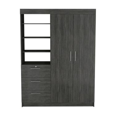 59 Inch Three Drawer Combo Dresser In Gray