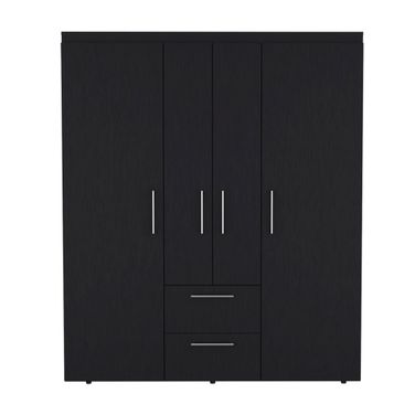 59 Inch Two Drawer Combo Dresser In Black