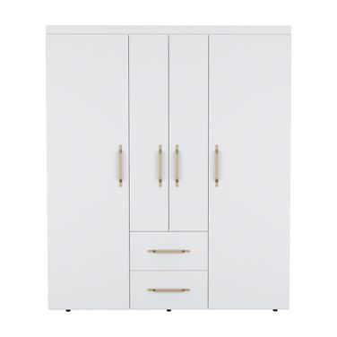 59 Inch Two Drawer Combo Dresser In White