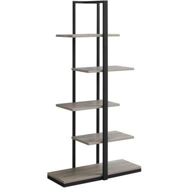 60 Inch Bookcase In Dark Taupe I 7232