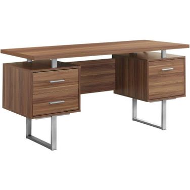 60 Inch Computer Desk In Walnut I 7083