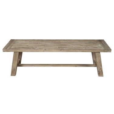 60 Inch Distressed Solid Wood Dining Bench In Natural