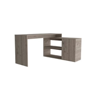 60 Inch L Shape Computer Desk In Light Gray