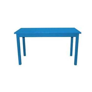 60 Inch Solid Wood Dining Table In Caribbean Blue